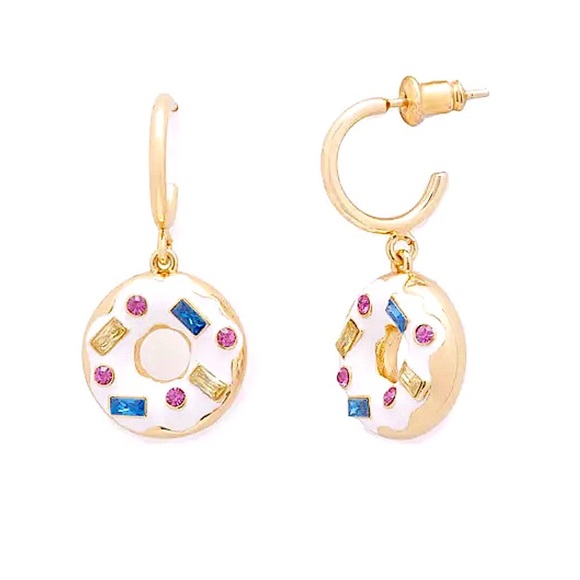 NWT Kate Spade ♠️ New York Coffee Break Donut Earrings! MSRP $79 & SOLD OUT! - Picture 4 of 6